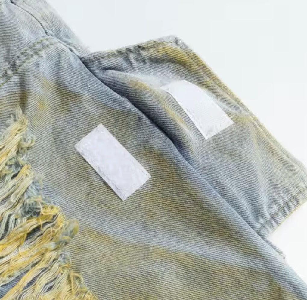 UNSEEN-Studios Distressed Riot Jorts