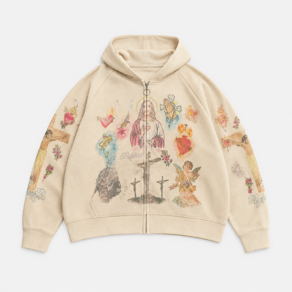 UNSEEN-Studios Righteous Waffle Zip Hoodie