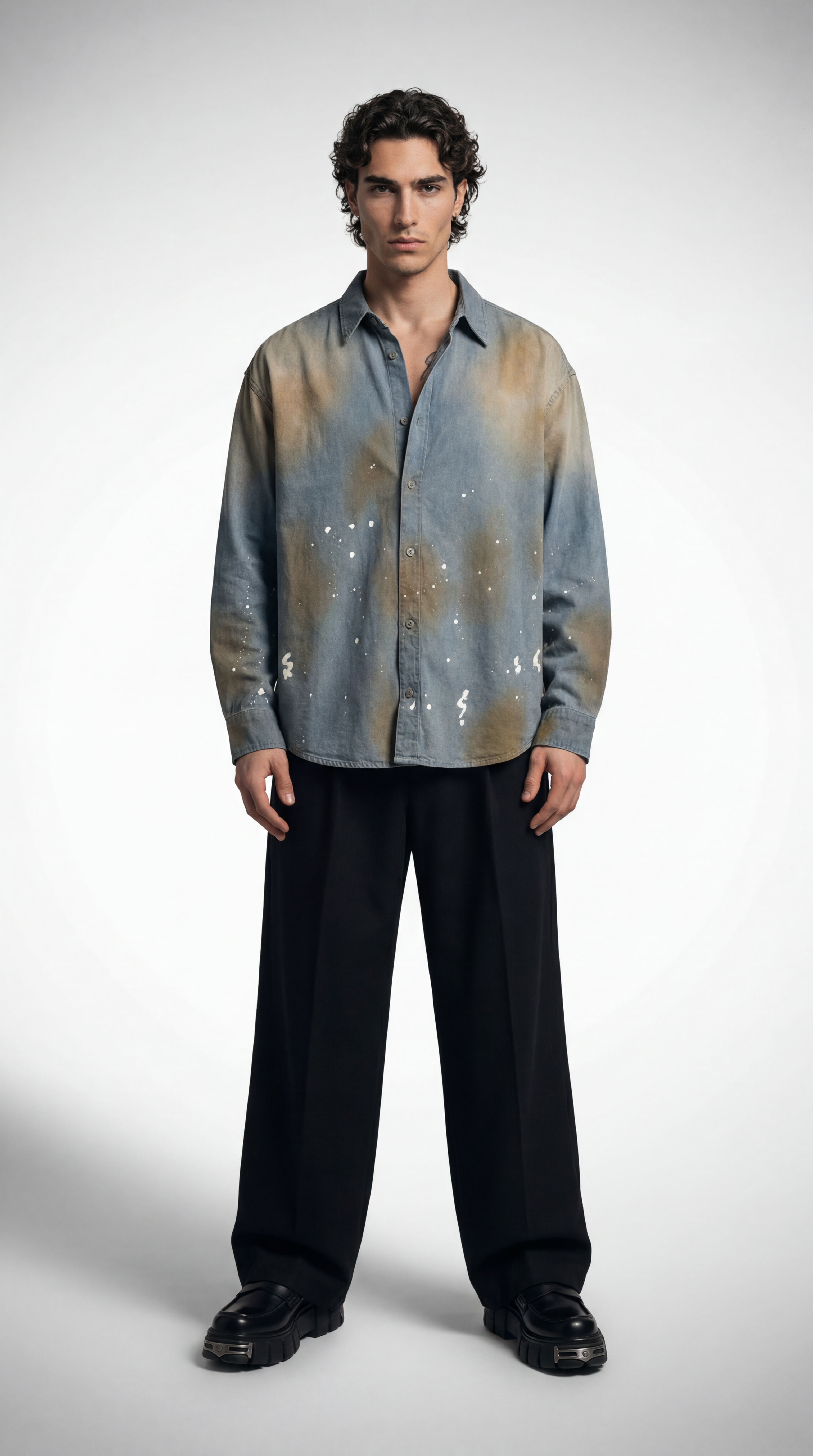 UNSEEN-Studios Mud Washed Denim Shirt