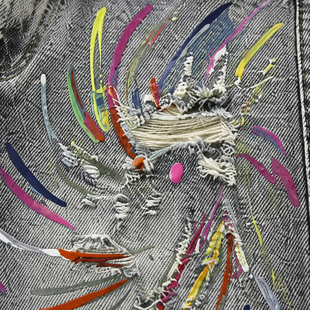 UNSEEN-Studios Distressed Fusion Shorts