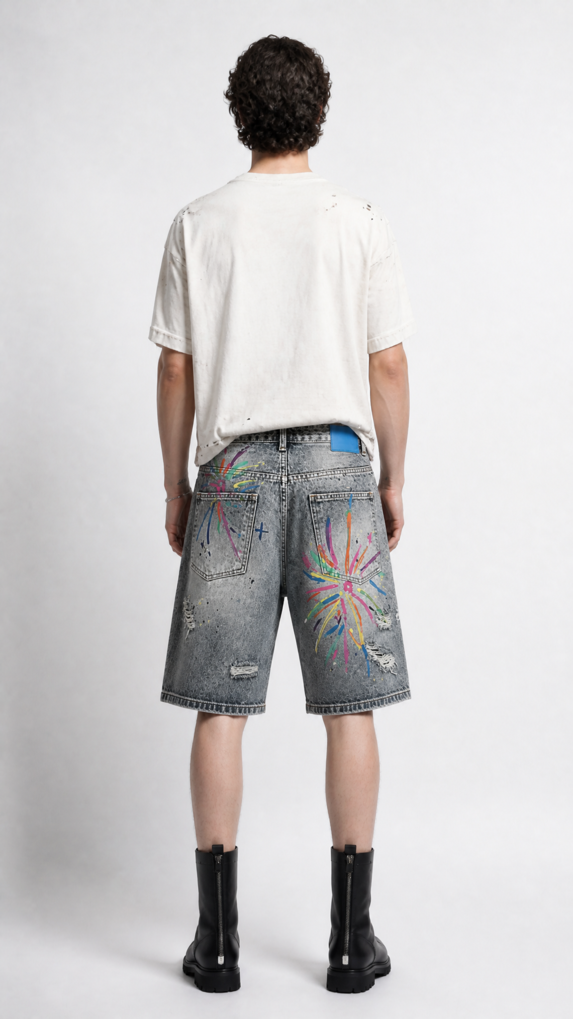 UNSEEN-Studios Distressed Fusion Shorts