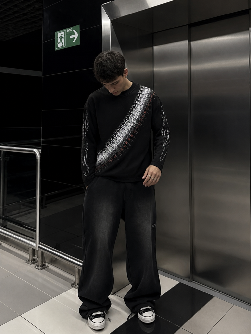 UNSEEN-Studios Cartridge Belt Waffle Longsleeve