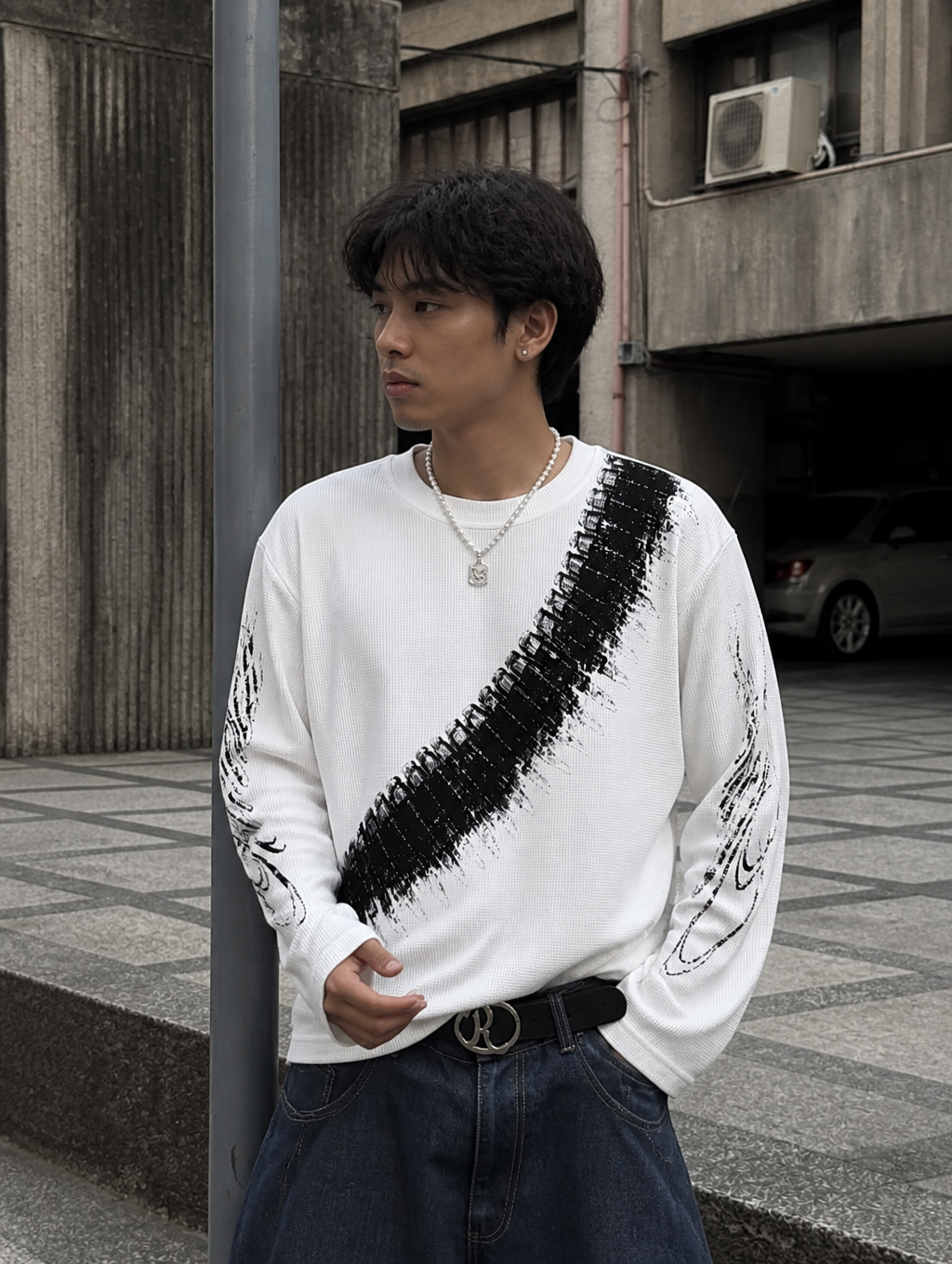 UNSEEN-Studios Cartridge Belt Waffle Longsleeve