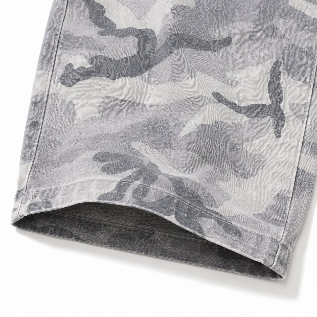 UNSEEN-Studios Grey Wide Leg Camo Cargo Pants
