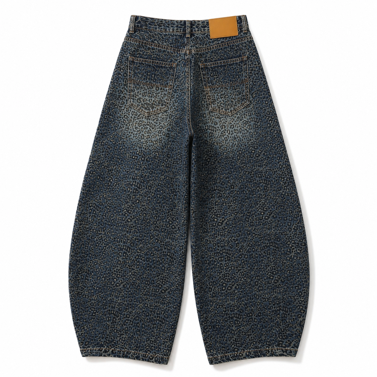 UNSEEN-Studios Leopard Baggy Jeans Mirage