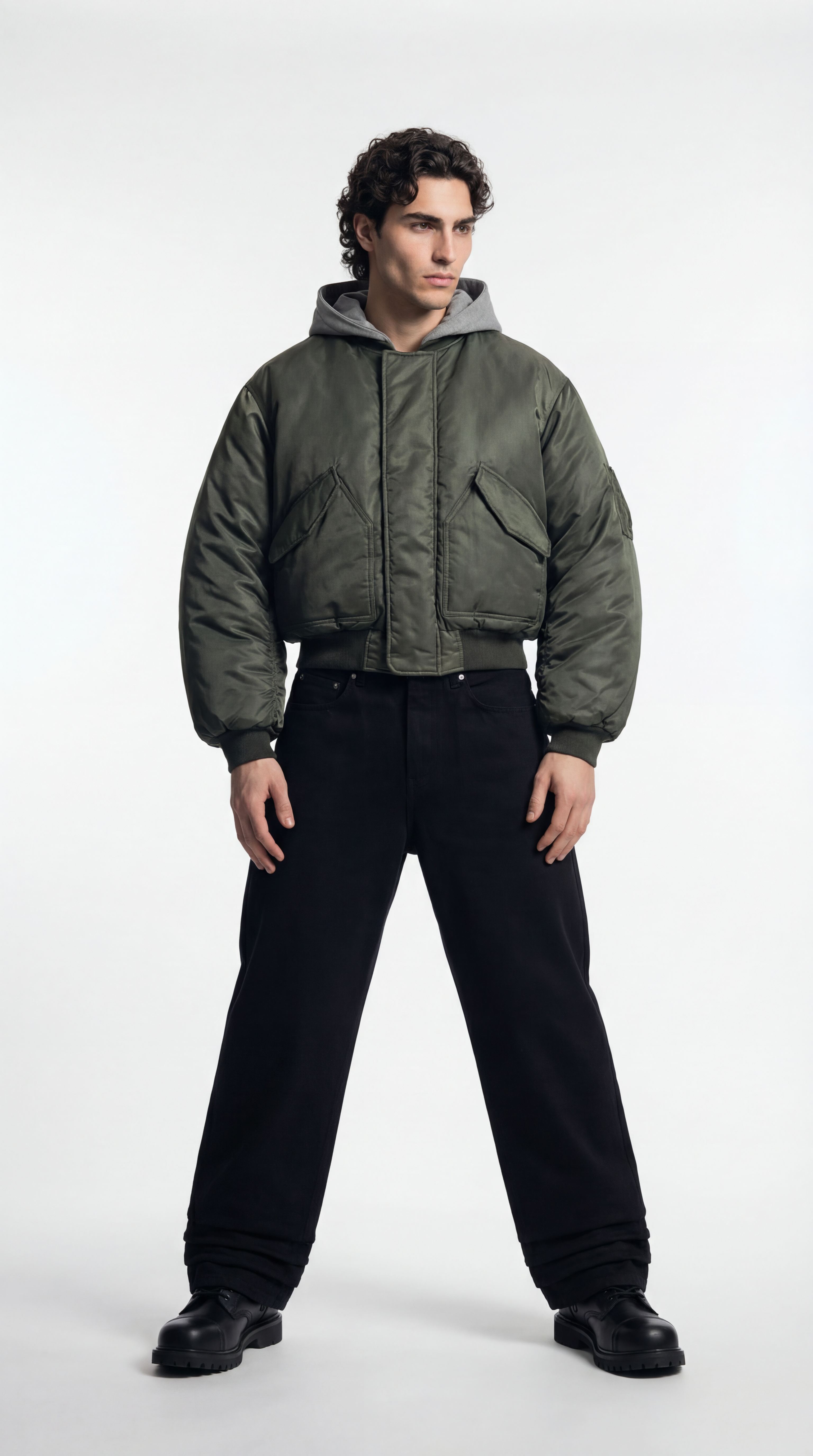 UNSEEN-Studios hooded Bomberjacket