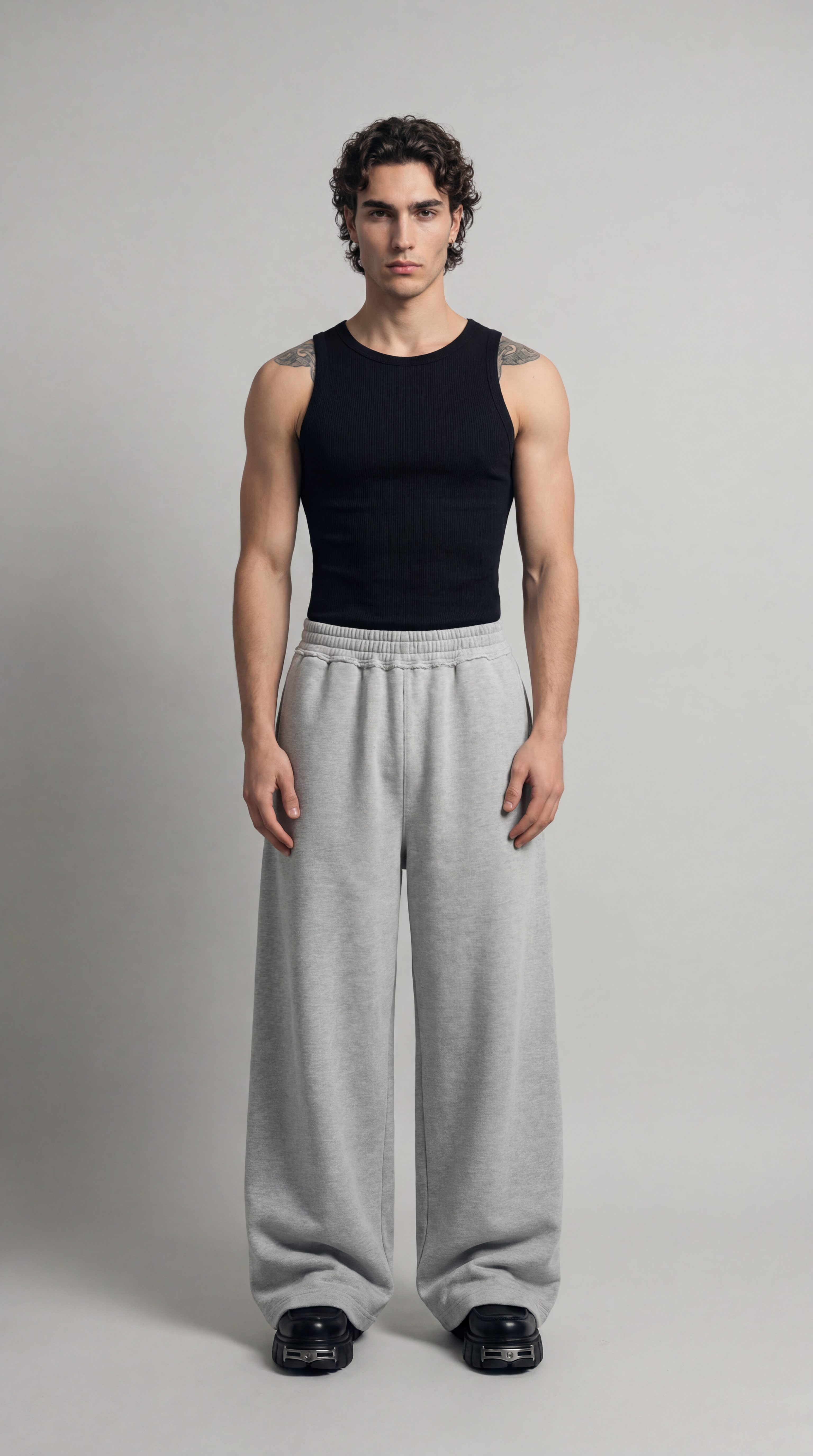 UNSEEN-Studios Graue Wide Leg Jogger