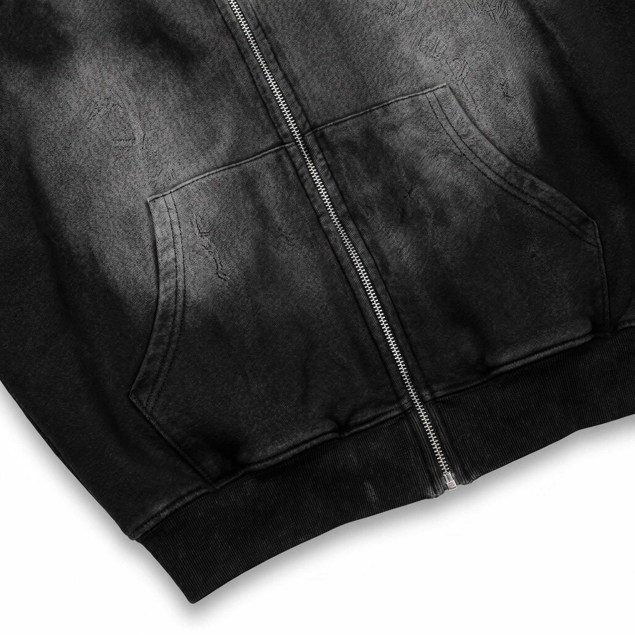 UNSEEN-Studios Acid Wash Zip Hoodie