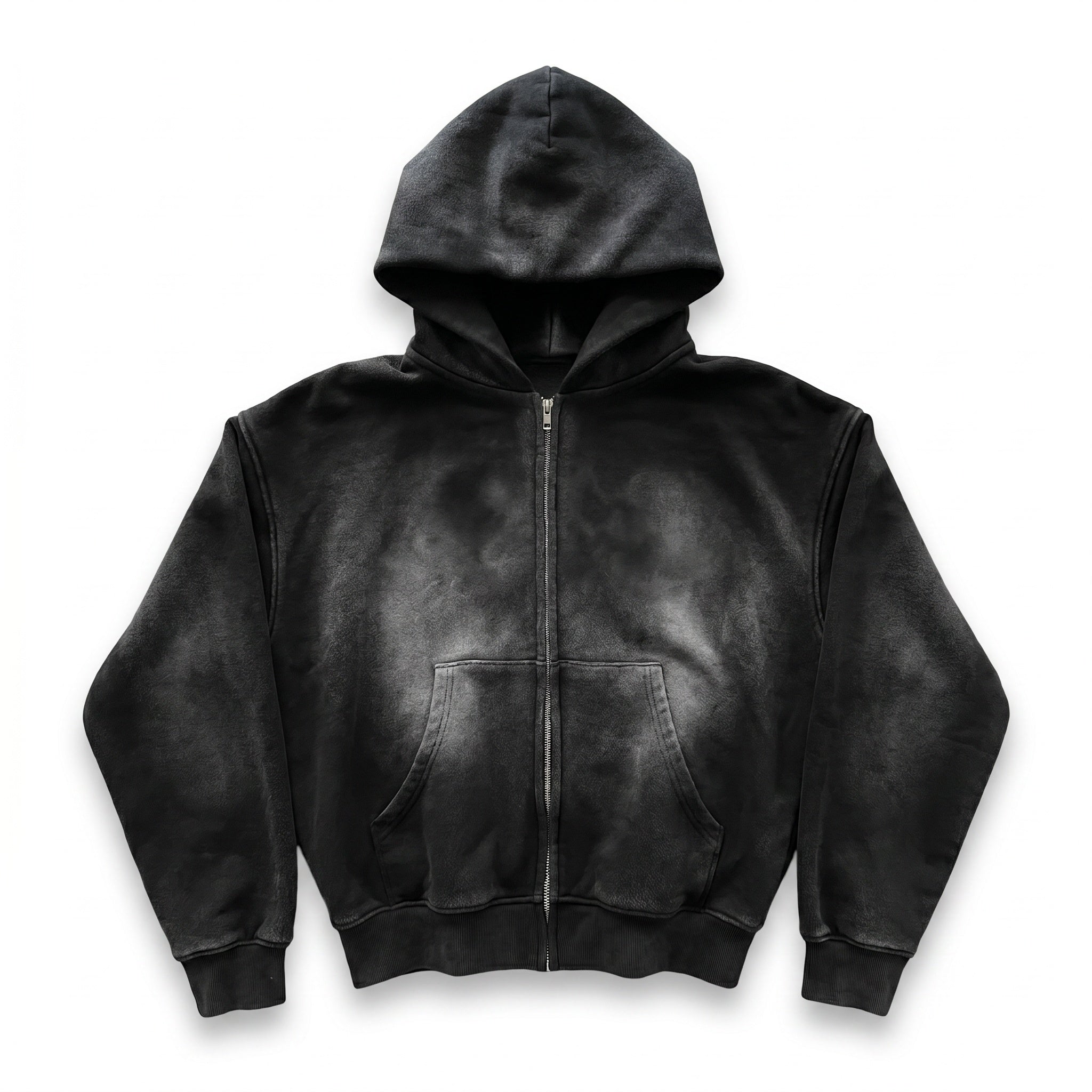 UNSEEN-Studios Acid Wash Zip Hoodie