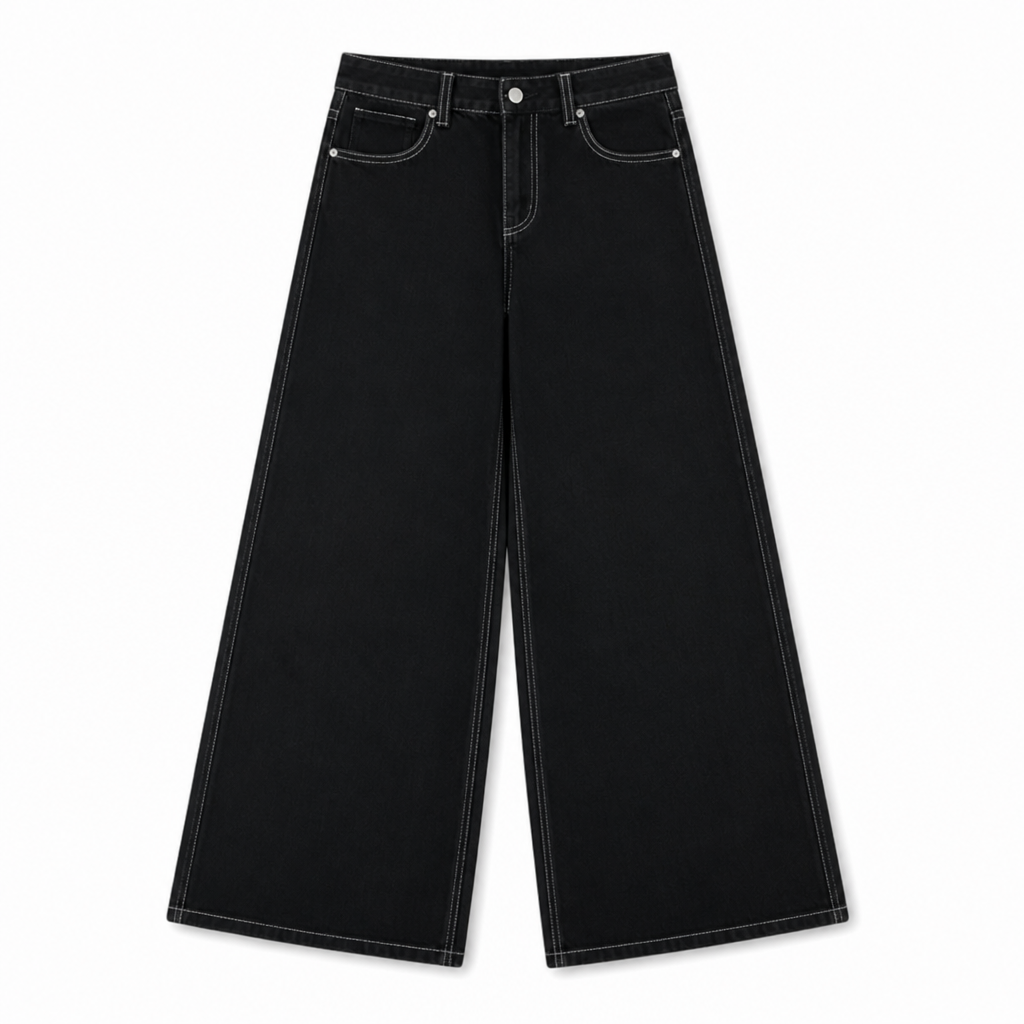 UNSEEN-Studios Cyber Skull Wide Leg Jeans