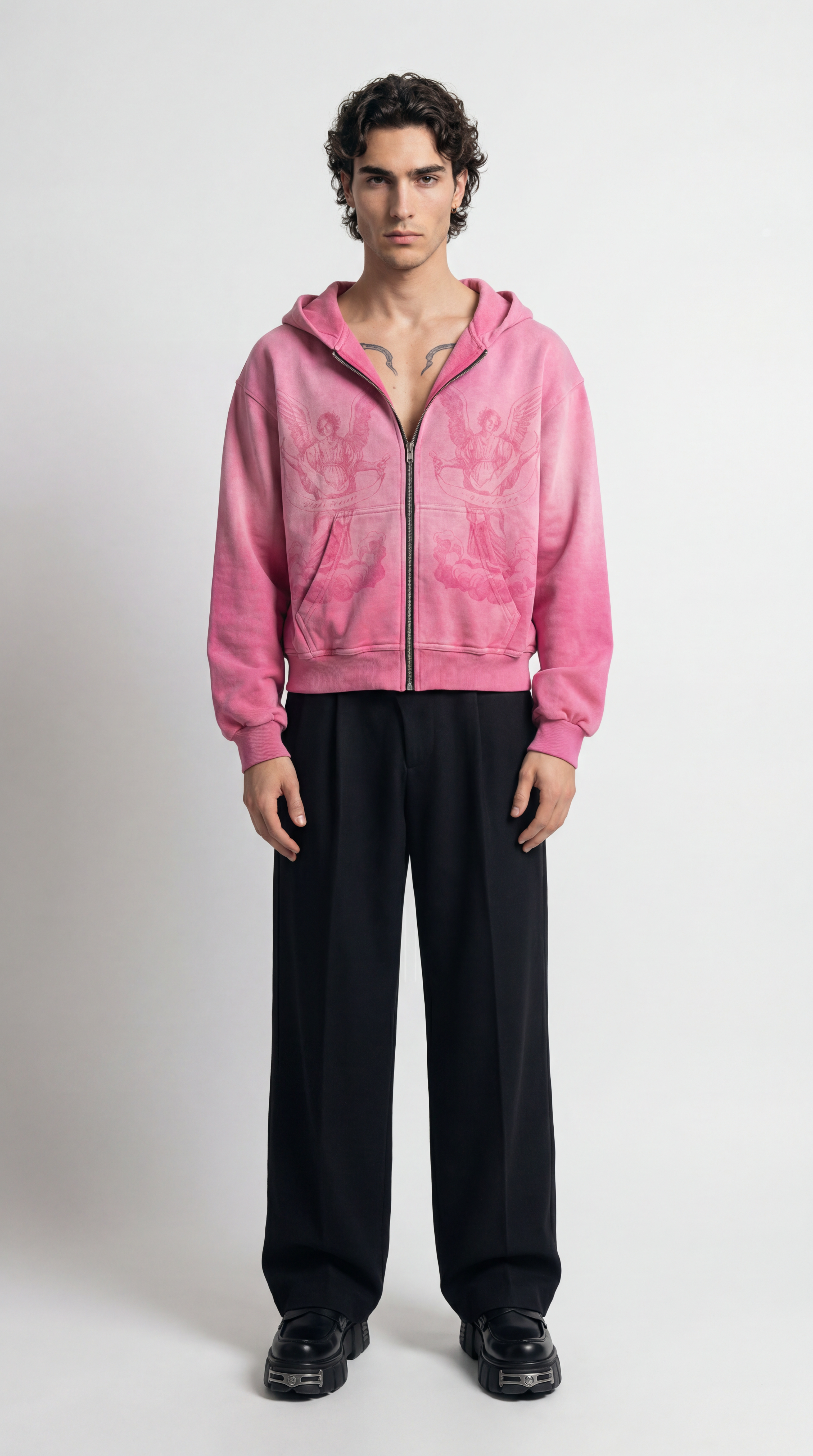 UNSEEN-Studios Seraph Pink Zip Hoodie