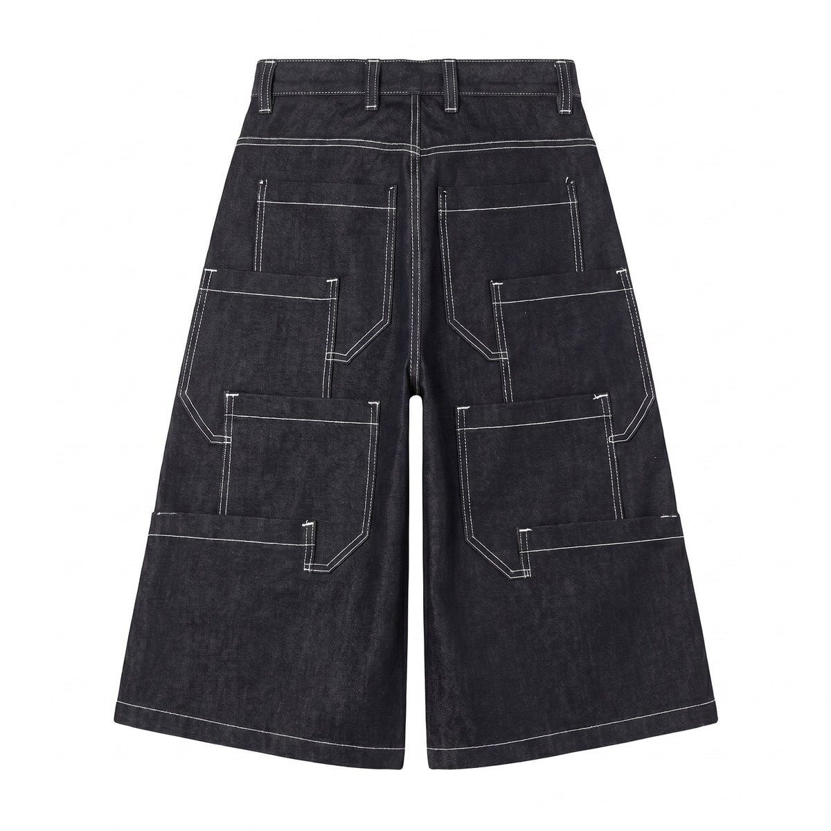 UNSEEN-Studios Weite Multipocket Jeansshorts