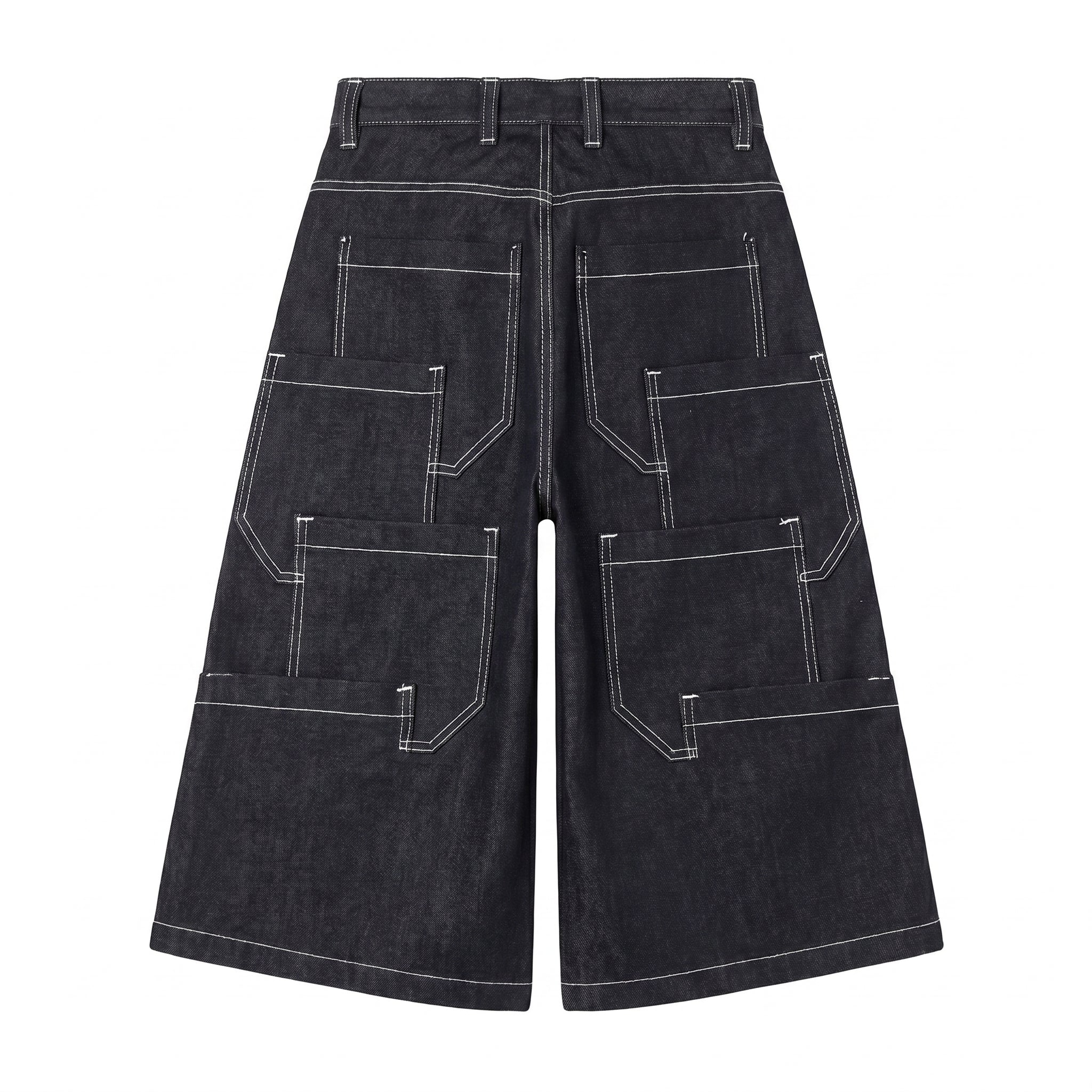 UNSEEN-Studios Weite Multipocket Jeansshorts