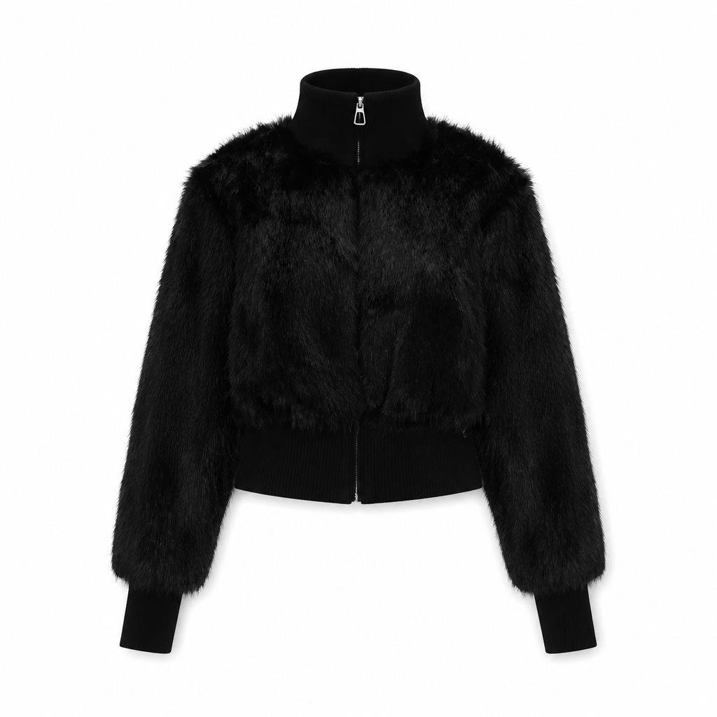 UNSEEN-Studios Dark Furry Bomberjacket