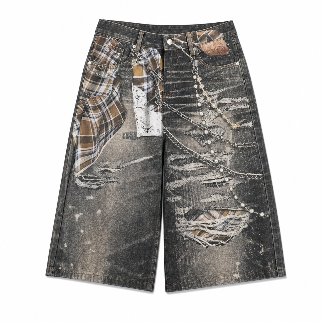 UNSEEN-Studios Chainwashed Denim Jorts