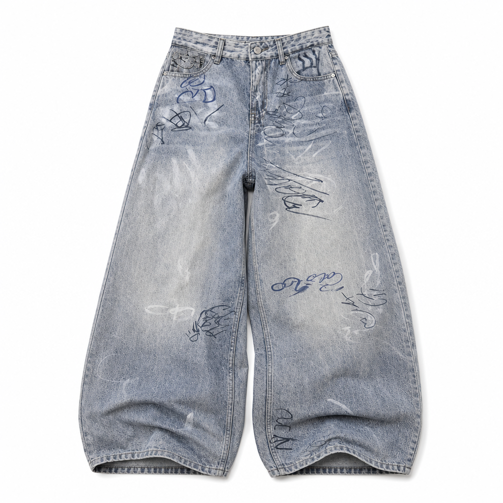 UNSEEN-Studios Graffiti Fade Jeans