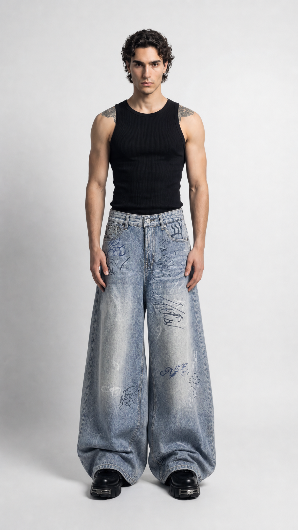 UNSEEN-Studios Graffiti Fade Jeans