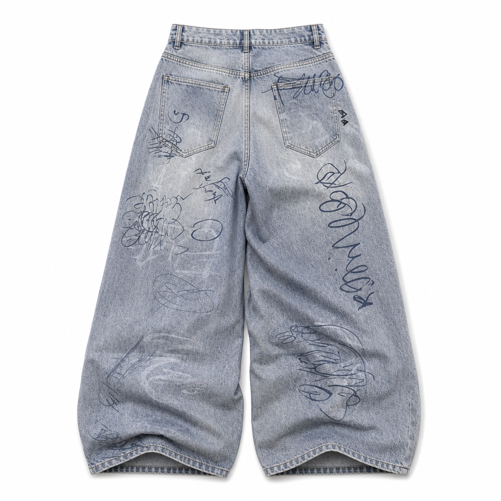 UNSEEN-Studios Graffiti Fade Jeans