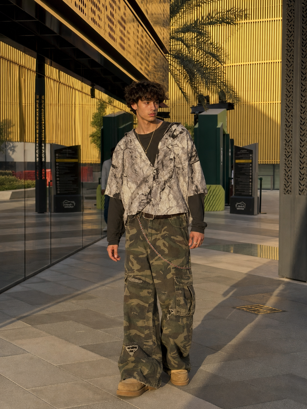 UNSEEN-Studios Phantom Camo Cargo Jeans