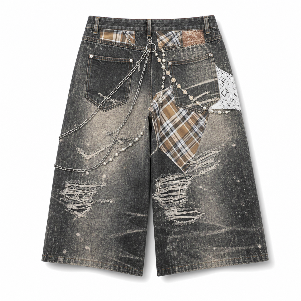 UNSEEN-Studios Chainwashed Denim Jorts