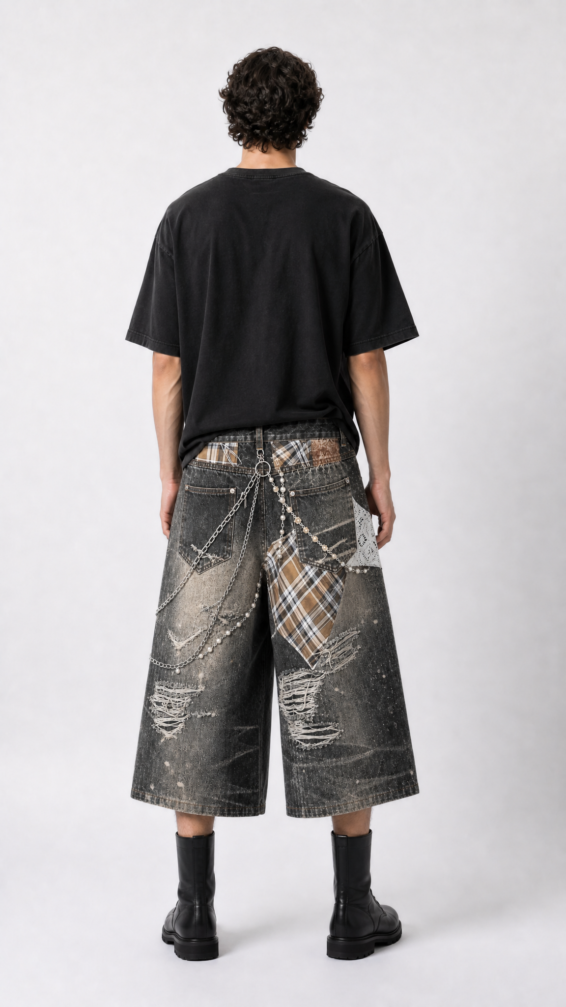 UNSEEN-Studios Chainwashed Denim Jorts