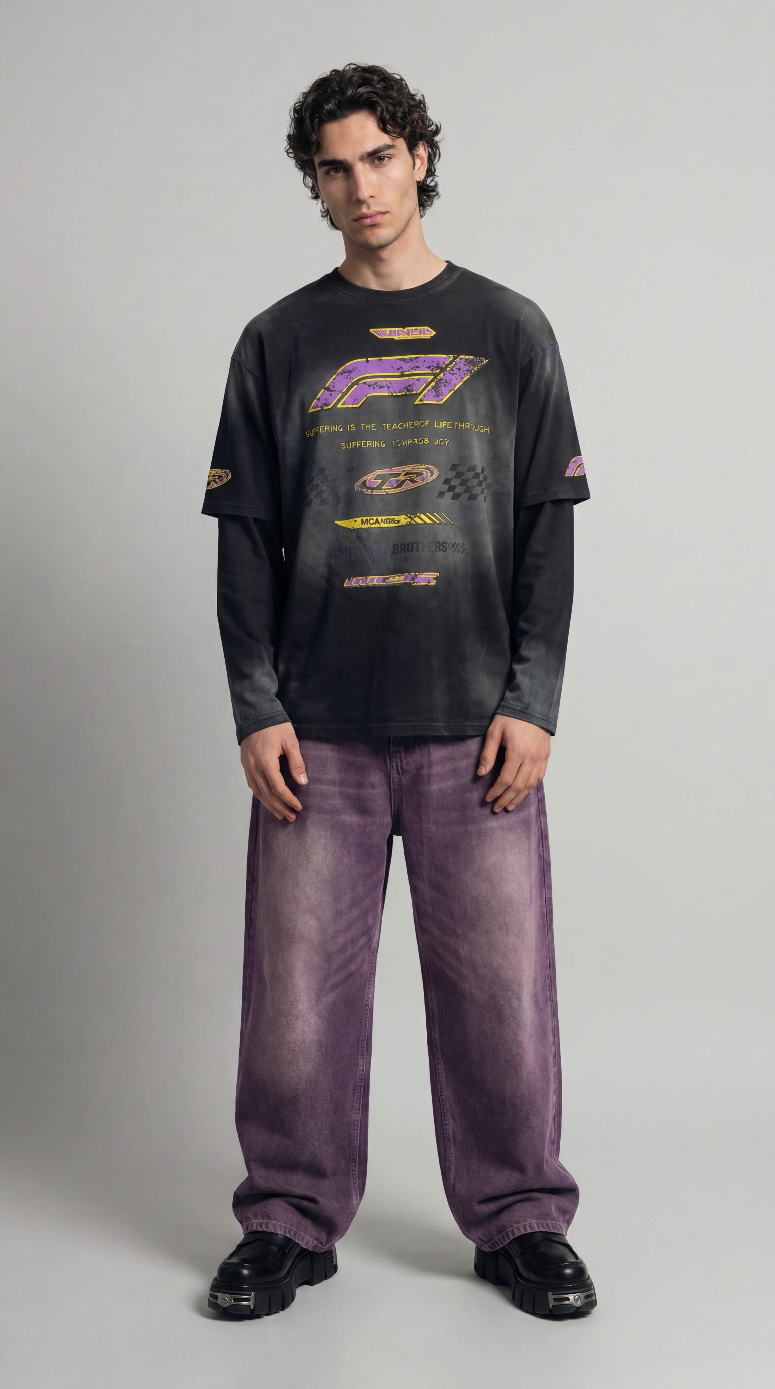 UNSEEN-Studios Racer Layered Longsleeve
