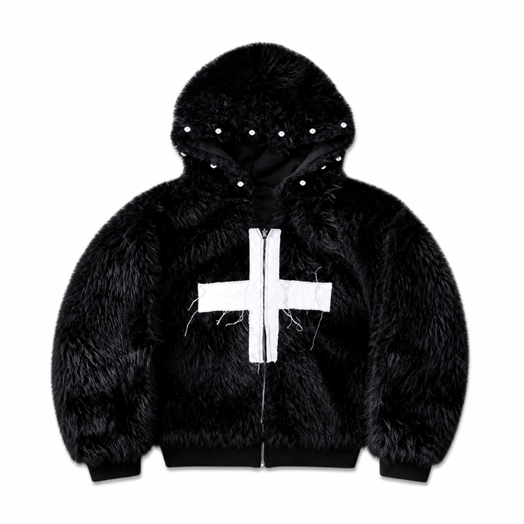 UNSEEN-Studios Saintless Fur Bomber Jacket