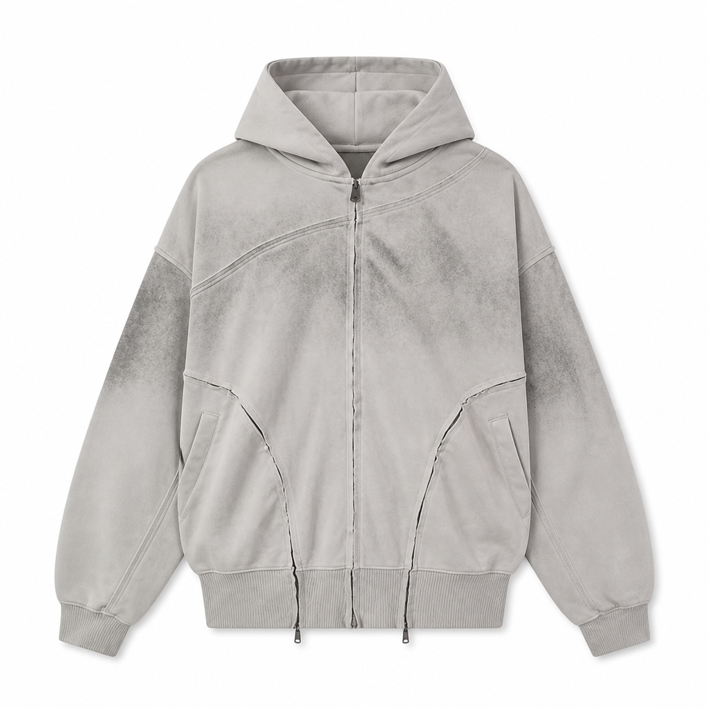 UNSEEN-Studios Raw Panel Zip Hoodie