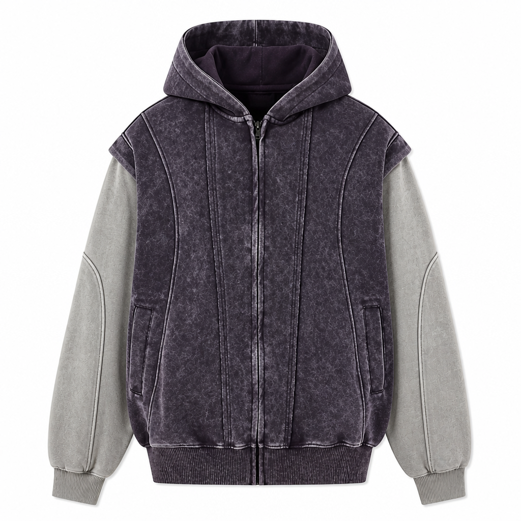 UNSEEN-Studios Dawn Layered Zip Hoodie