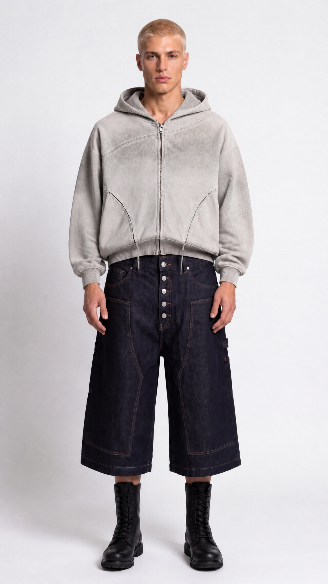 UNSEEN-Studios Raw Panel Zip Hoodie