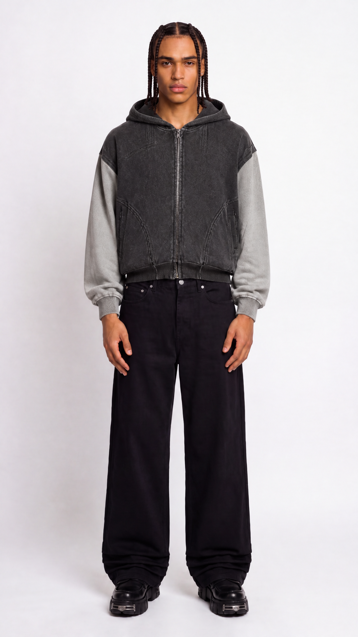 UNSEEN-Studios Dawn Layered Zip Hoodie