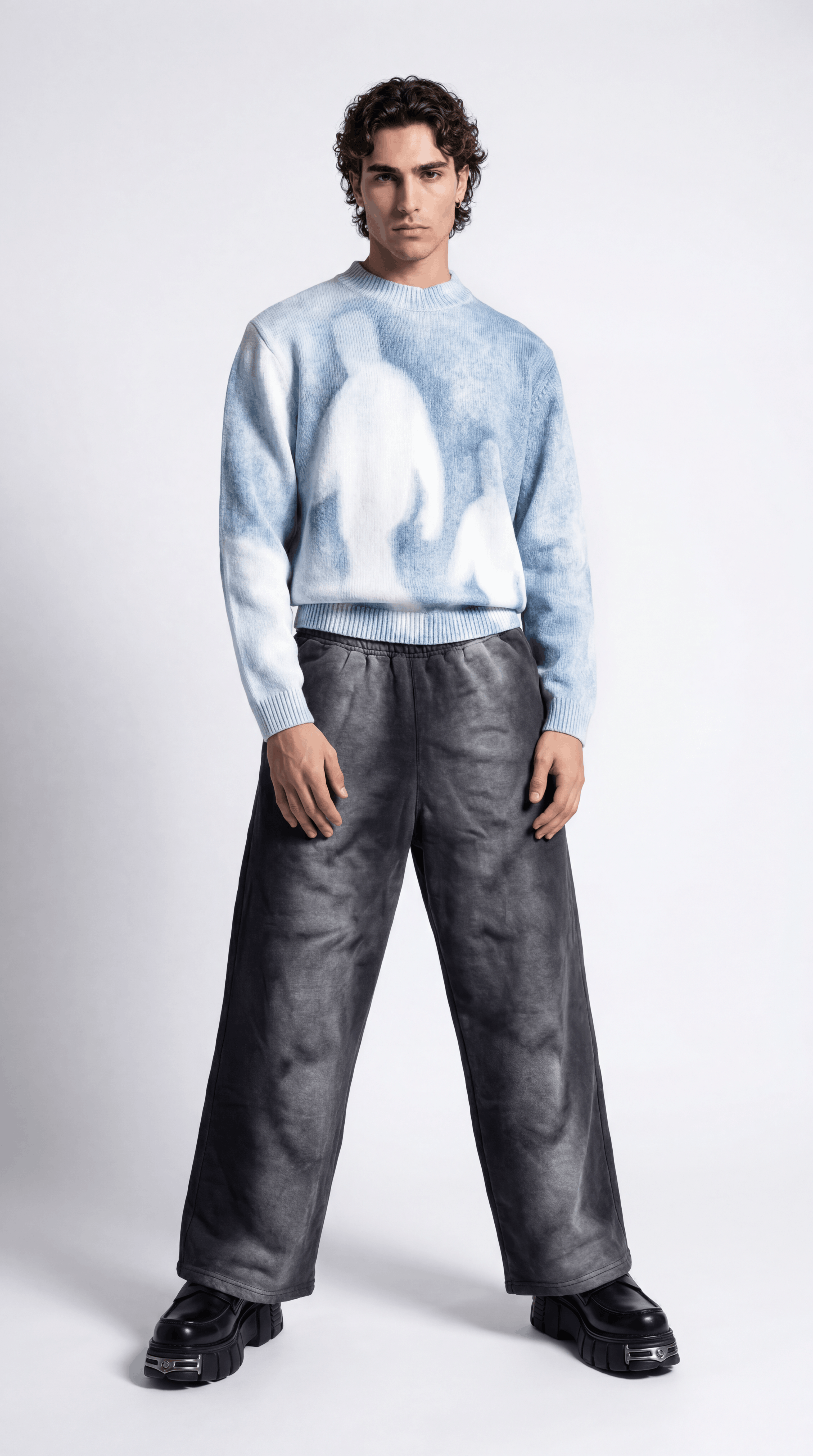 UNSEEN-Studios Oversized Knit Sweater Phantom
