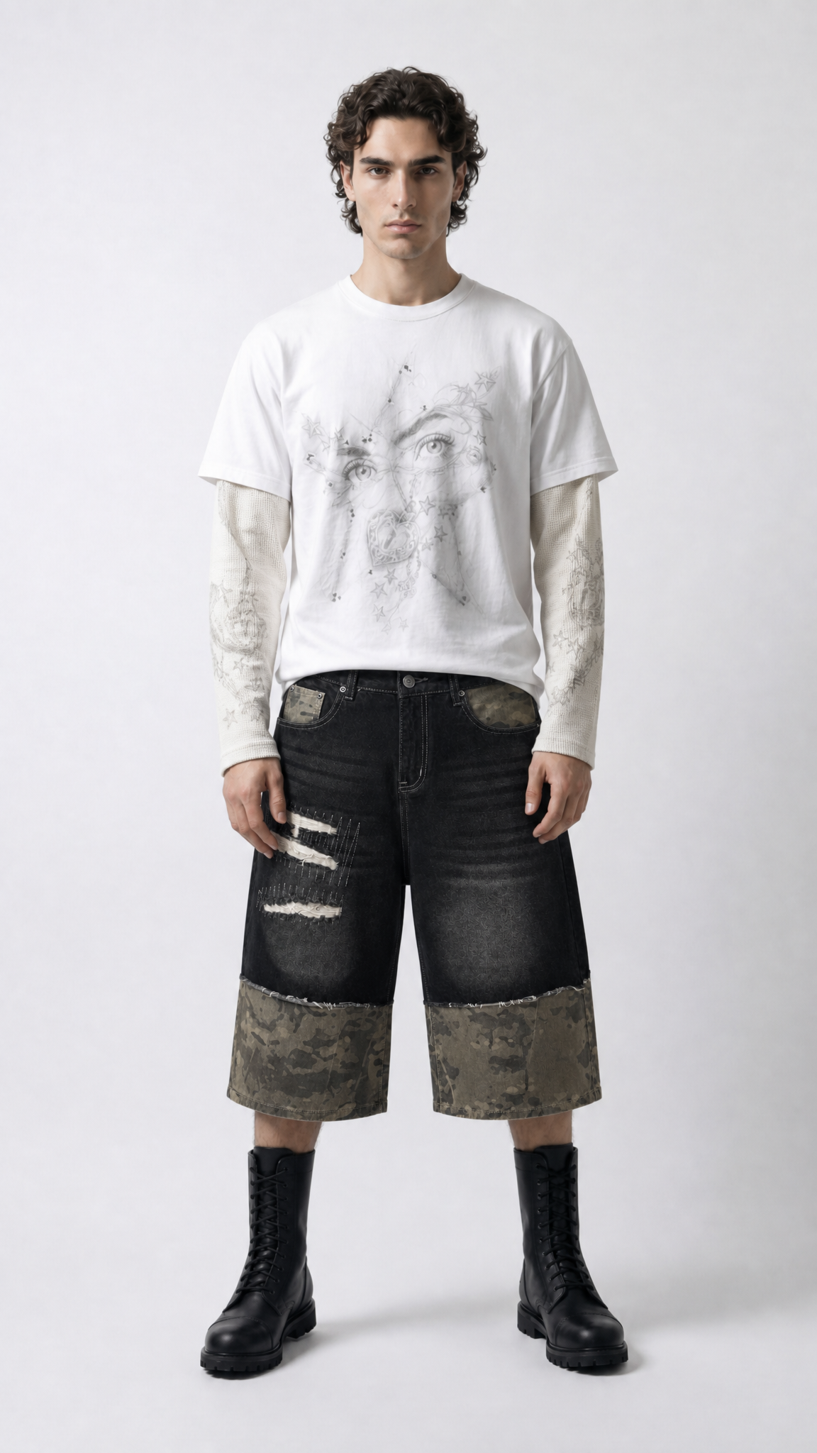 UNSEEN-Studios Camo Patch Jorts