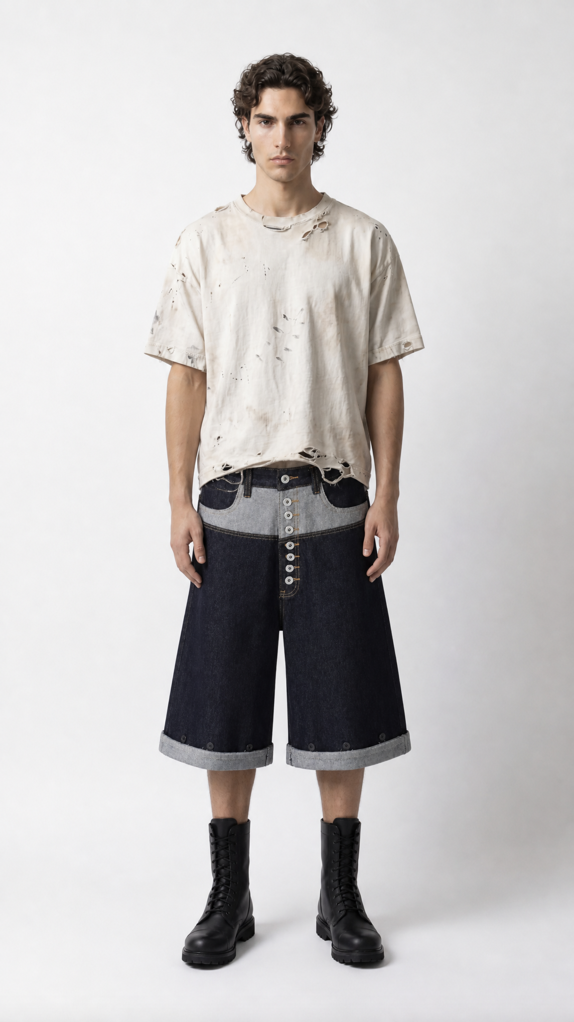 UNSEEN-Studios Reverse Button Jorts