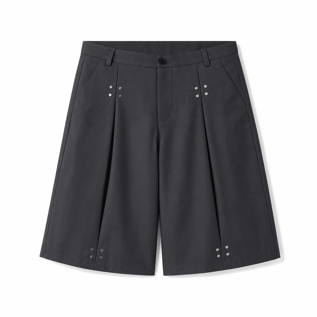 UNSEEN-Studios Rivet Pleated Shorts