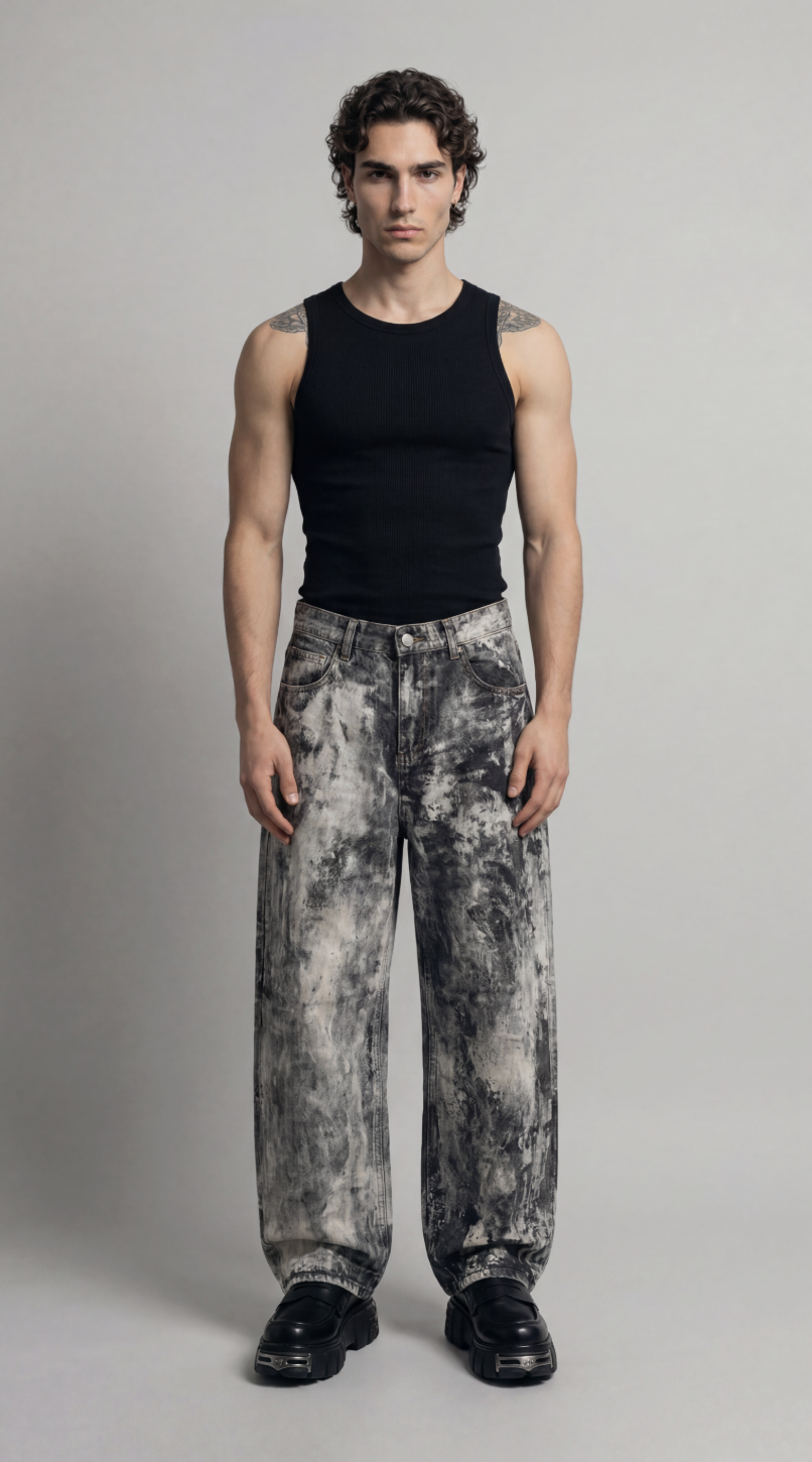 UNSEEN-Studios Ashstorm Wide Leg Jeans