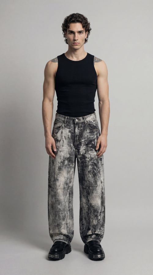 UNSEEN-Studios Ashstorm Wide Leg Jeans