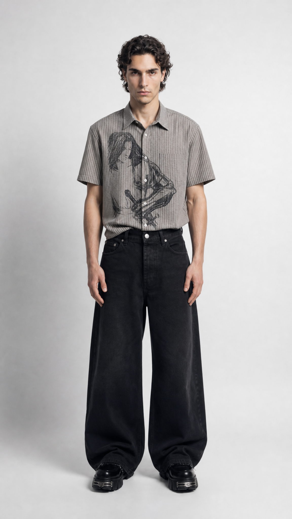 UNSEEN-Studios Striped Warrior Shirt