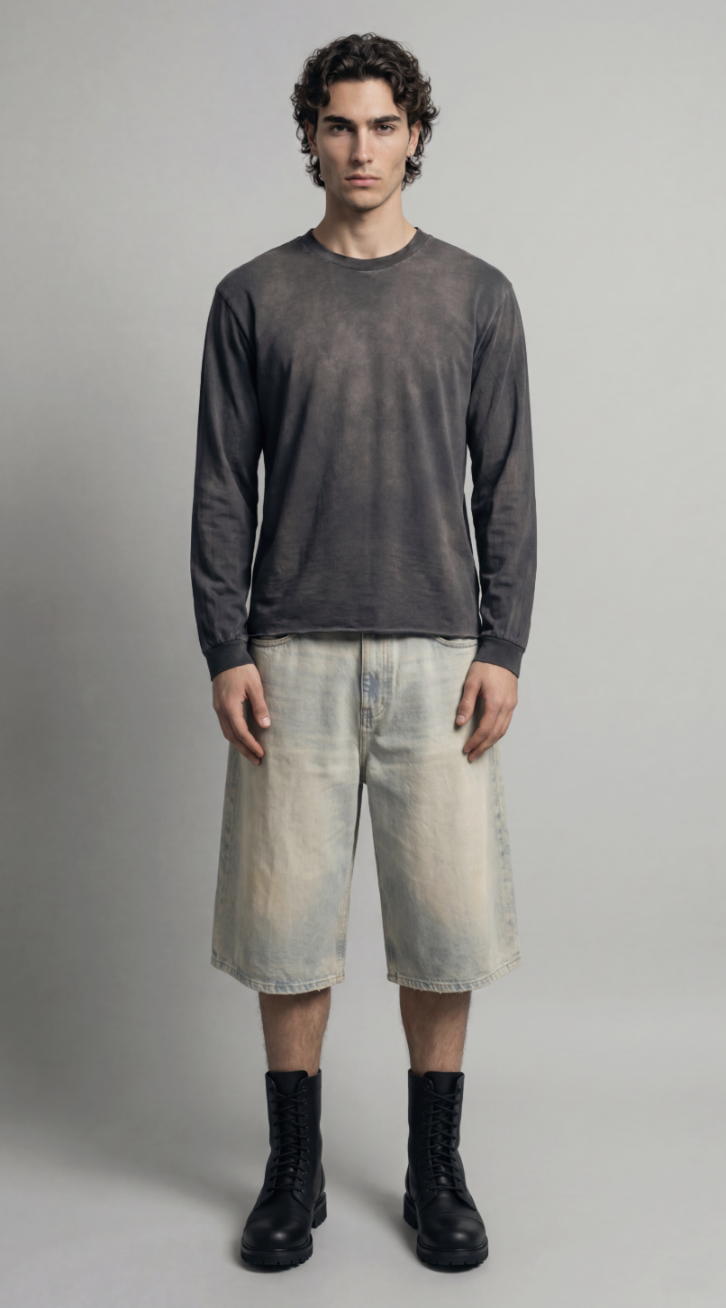 UNSEEN-Studios Washed Grey Longsleeve Sweater