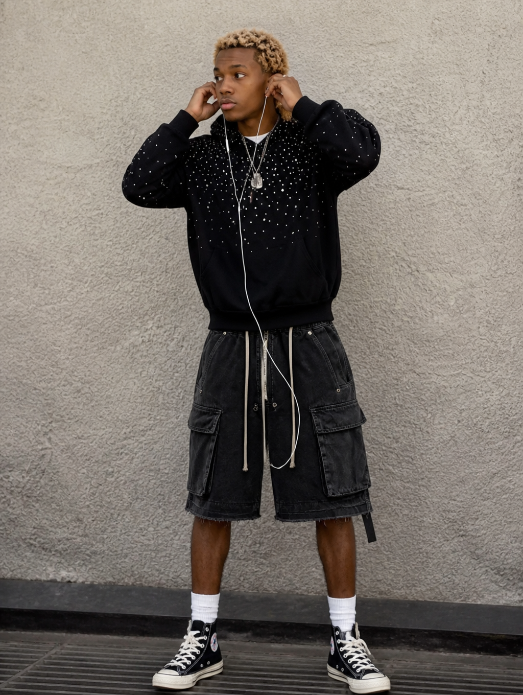 UNSEEN-Studios Succubus Denim Cargo Shorts