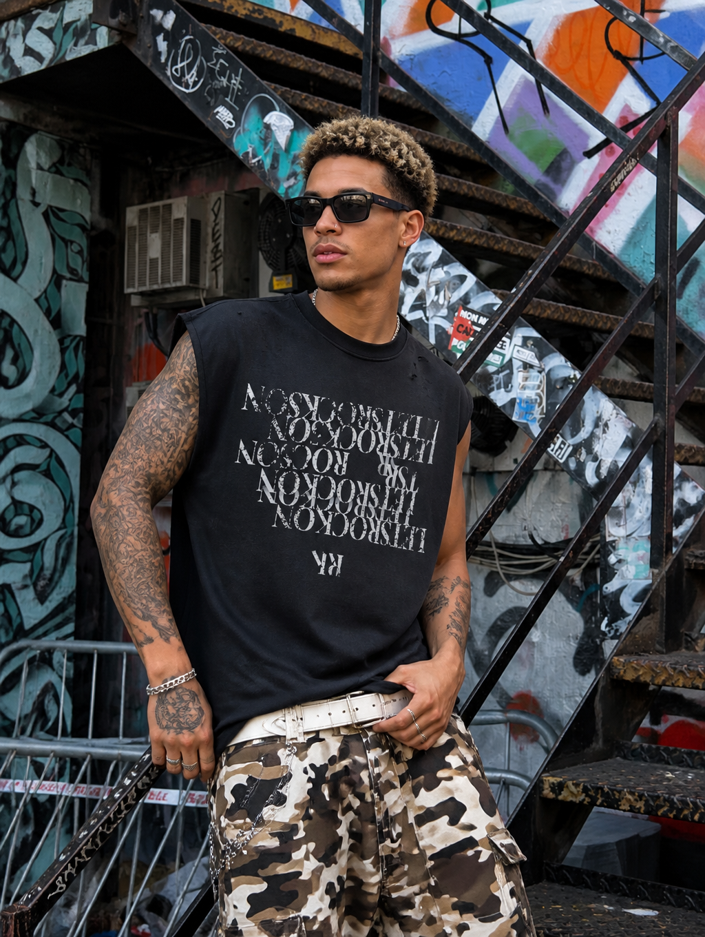 UNSEEN-Studios Echo Distressed Tank