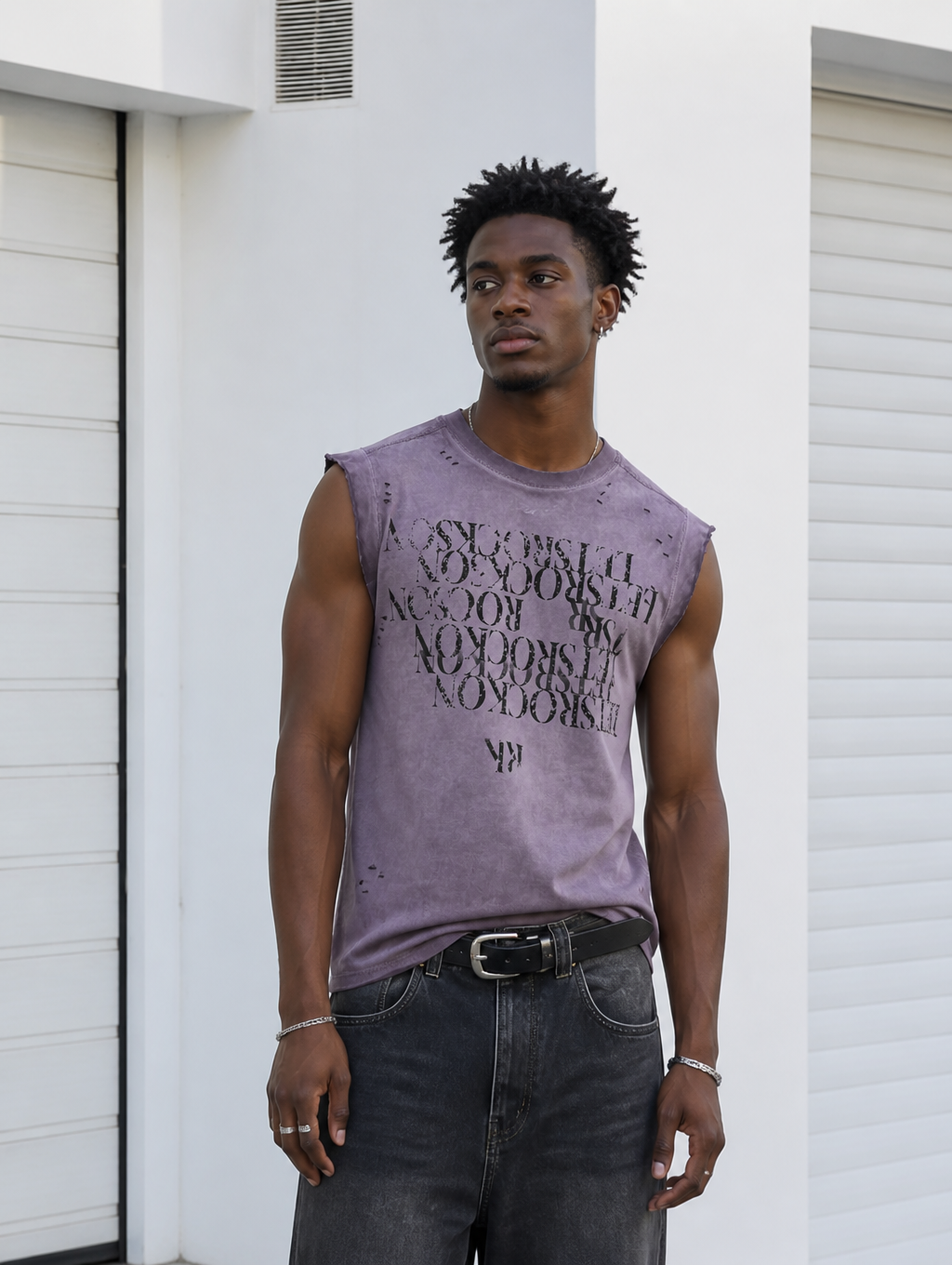 UNSEEN-Studios Echo Distressed Tank