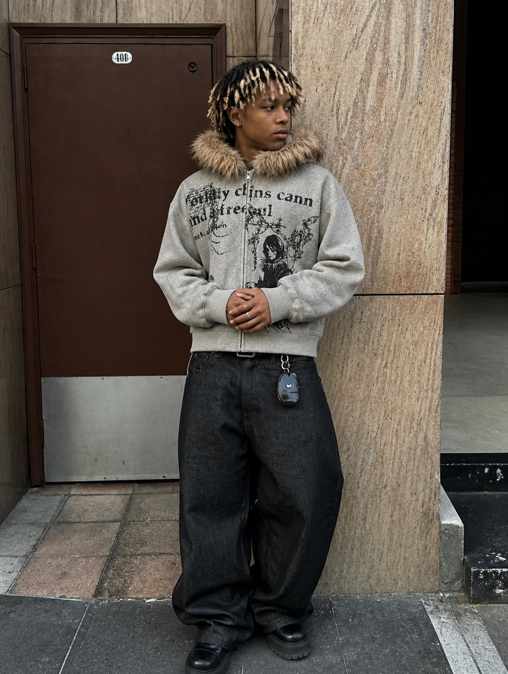 UNSEEN-Studios Cyber Soul Fur Zip Hoodie