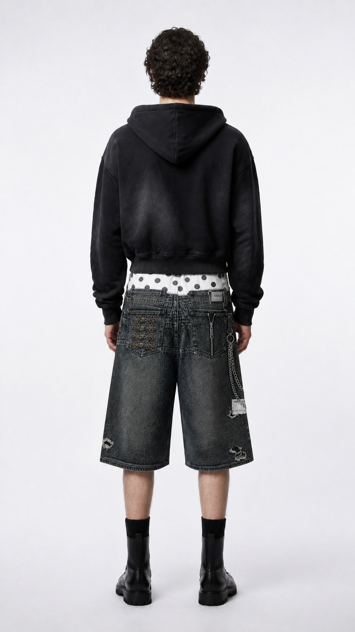 UNSEEN-Studios Outlaw Chain Denim Shorts