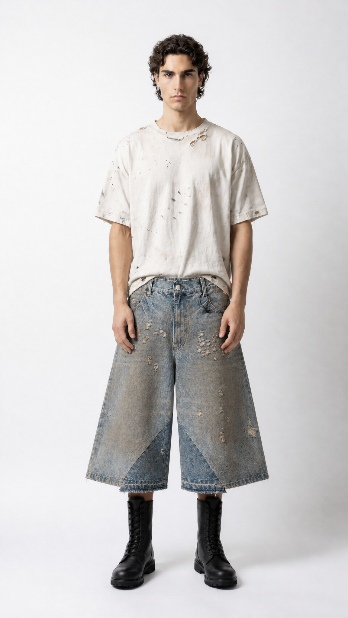 UNSEEN-Studios Fragment Denim Shorts
