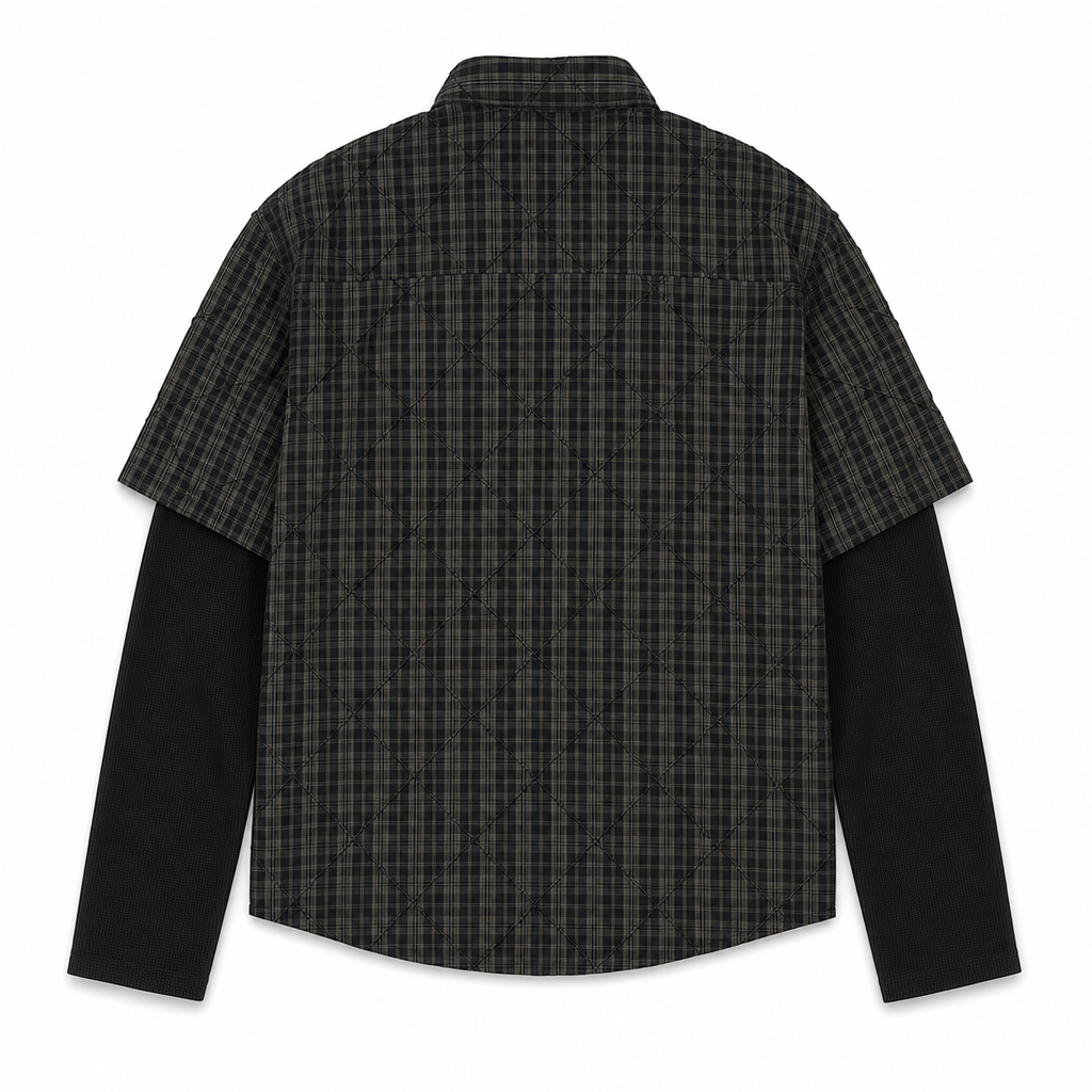UNSEEN-Studios Layered Grid Shirt