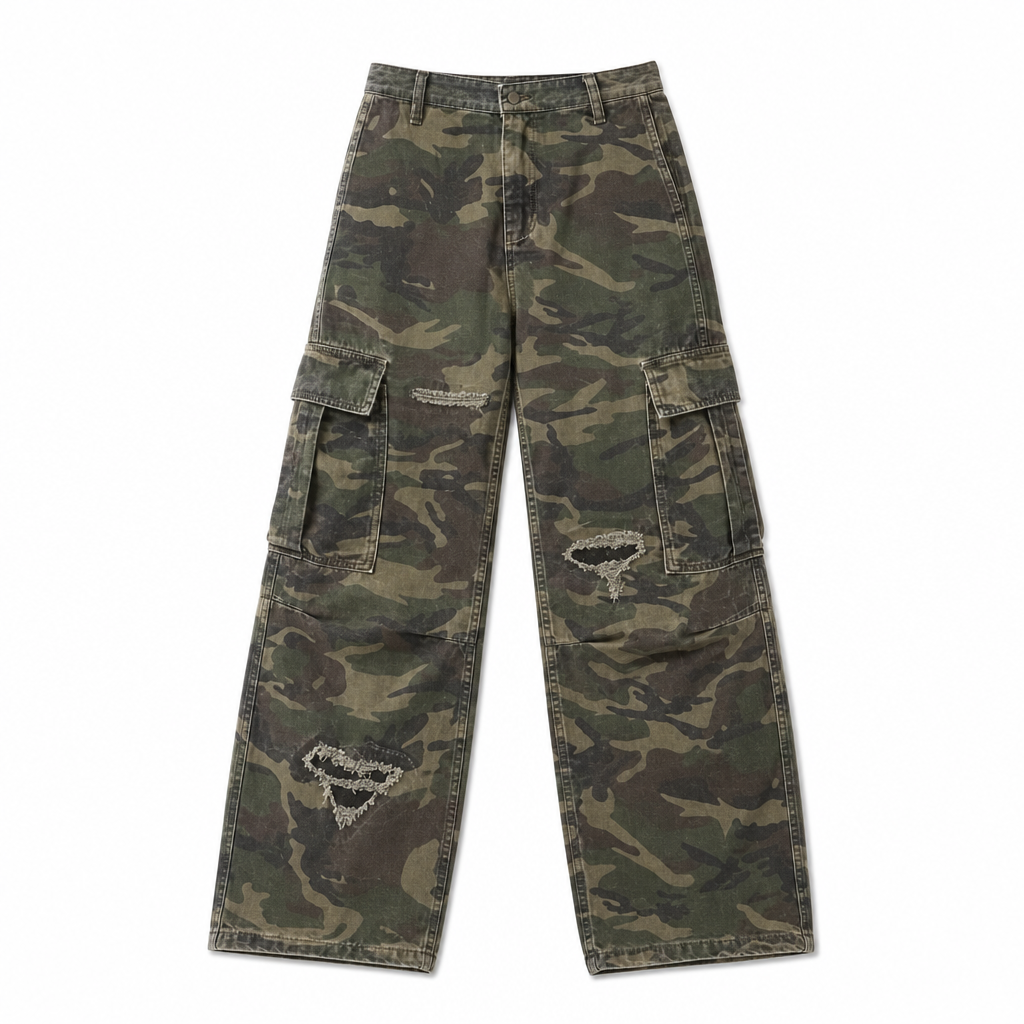 UNSEEN-Studios Phantom Camo Cargo Jeans