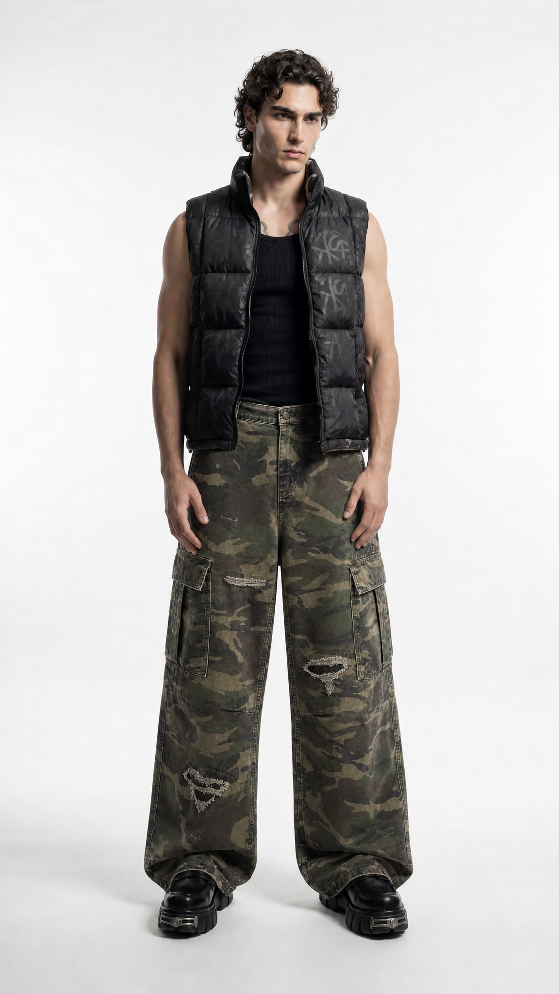 UNSEEN-Studios Phantom Camo Cargo Jeans