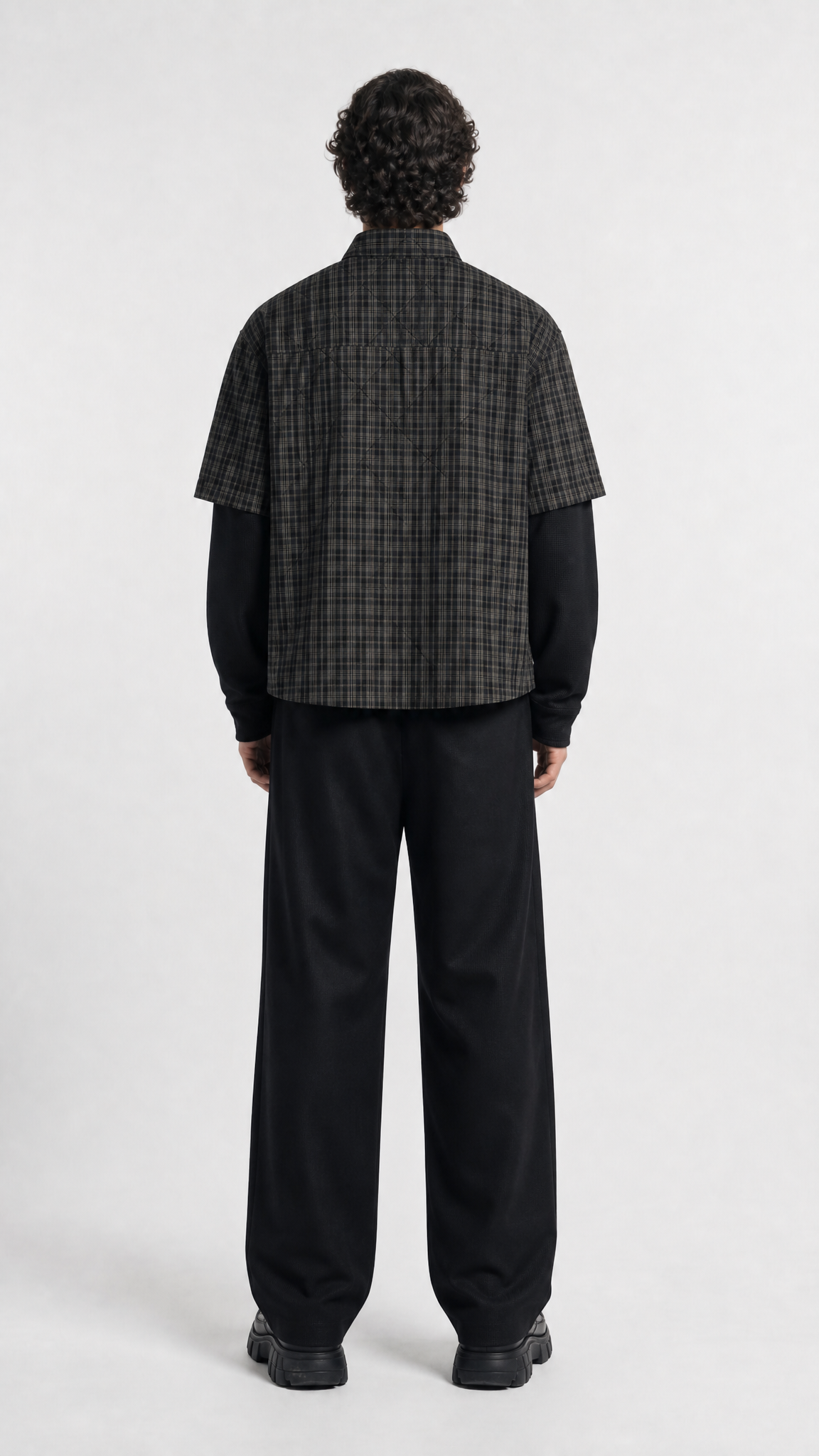UNSEEN-Studios Layered Grid Shirt