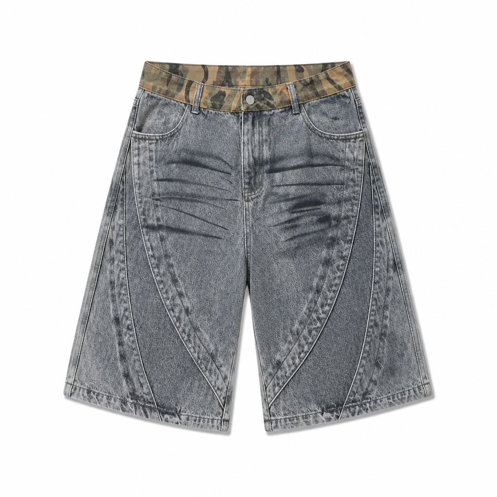 UNSEEN-Studios Offset Denim Shorts